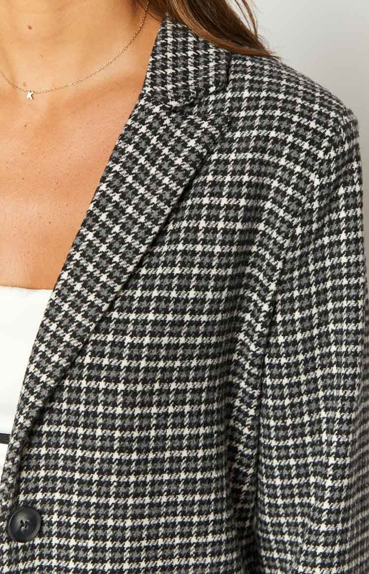 Twilight Grey Plaid Coat-Vavasi.All Rights Reserved.