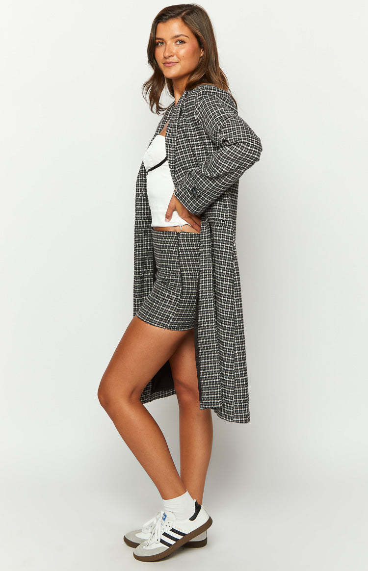 Twilight Grey Plaid Mini Skirt-Vavasi.All Rights Reserved.