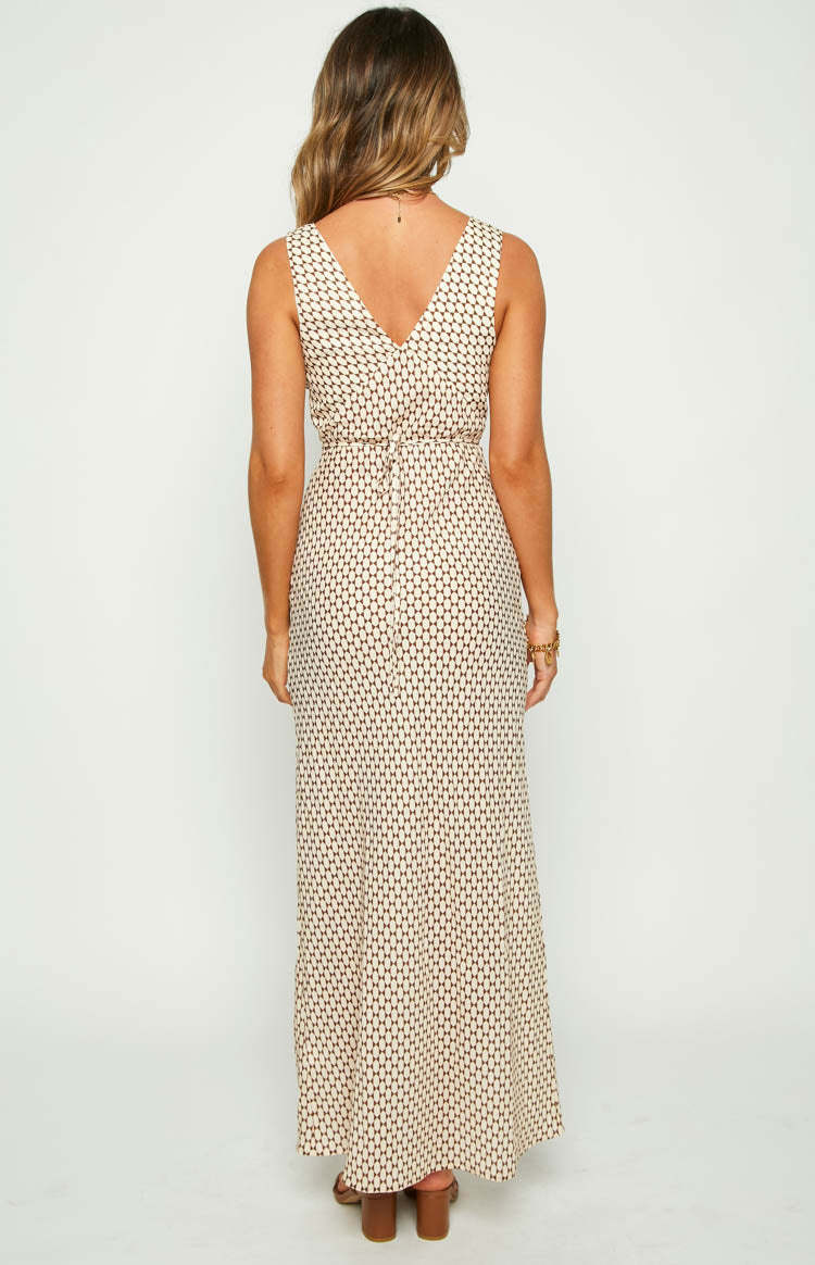 Verlaine Beige Maxi Dress-Vavasi.All Rights Reserved.