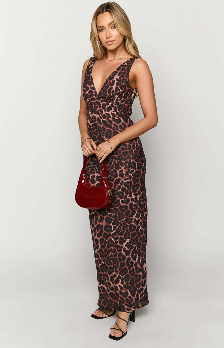 Verlaine Leopard Print Maxi Dress-Vavasi.All Rights Reserved.