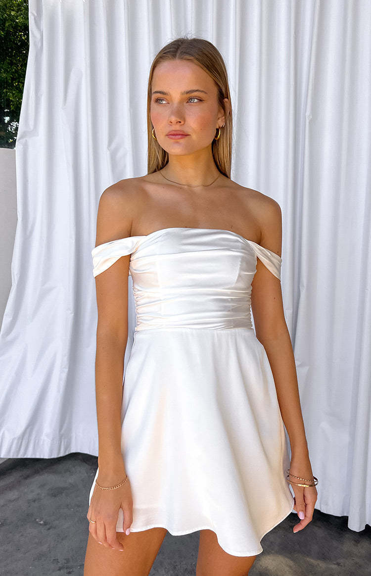 Victoria White Mini Dress-Vavasi.All Rights Reserved.