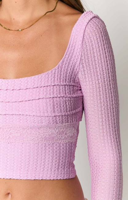 Vida Lilac Long Sleeve Top-Vavasi.All Rights Reserved.