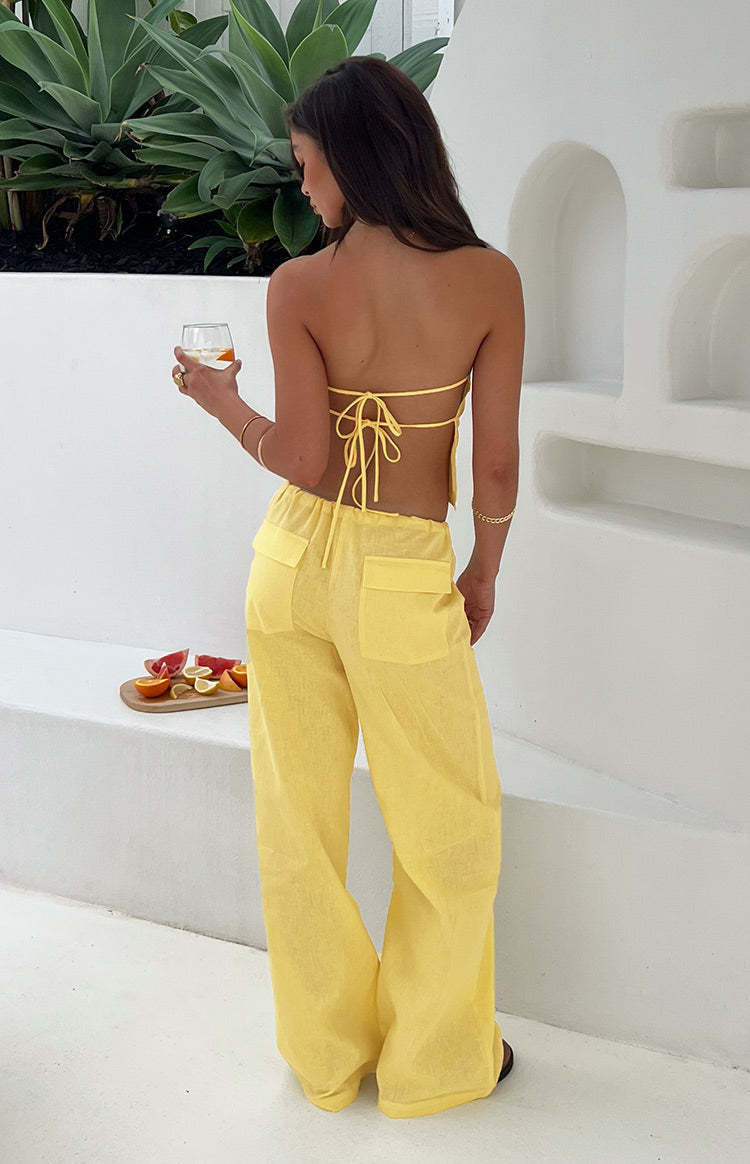 Vienna Yellow Pants-Vavasi.All Rights Reserved.
