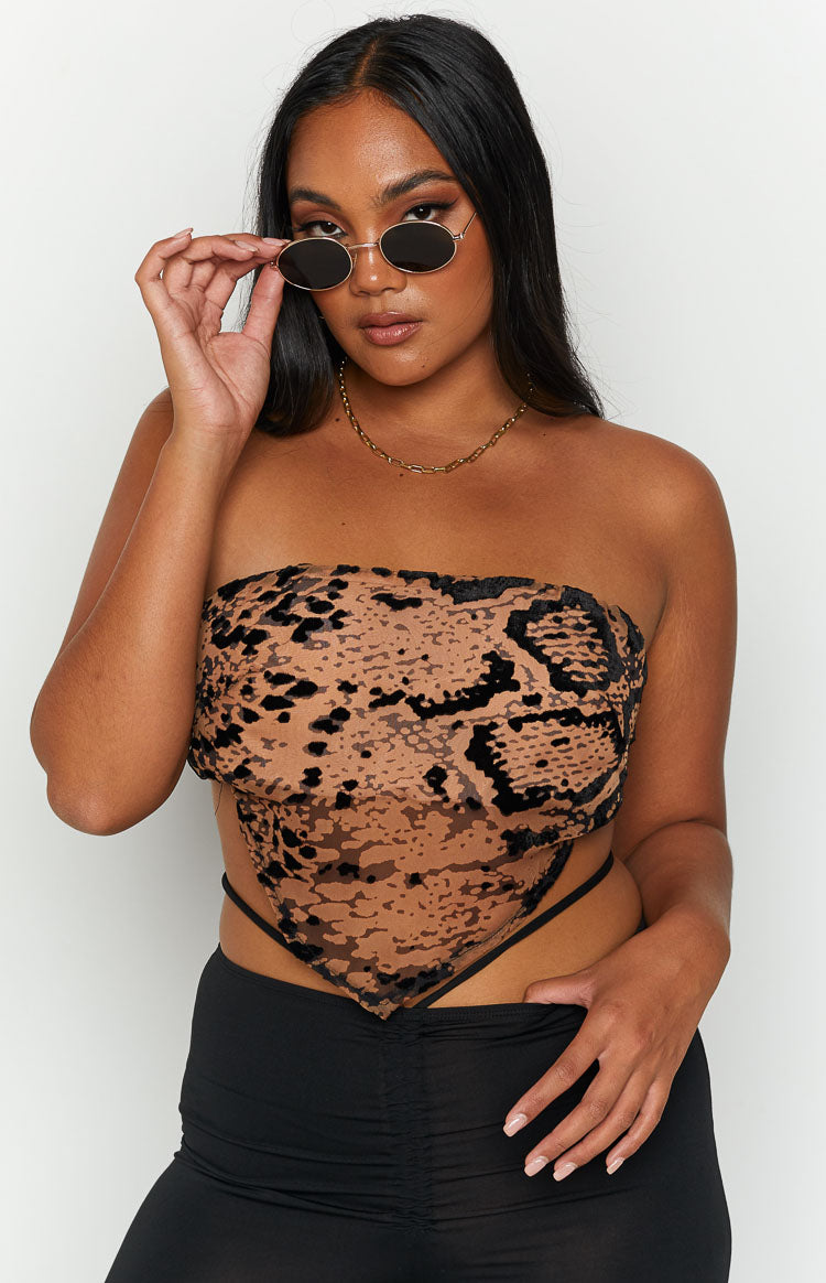 Vienna Black Print Scarf Top-Vavasi.All Rights Reserved.