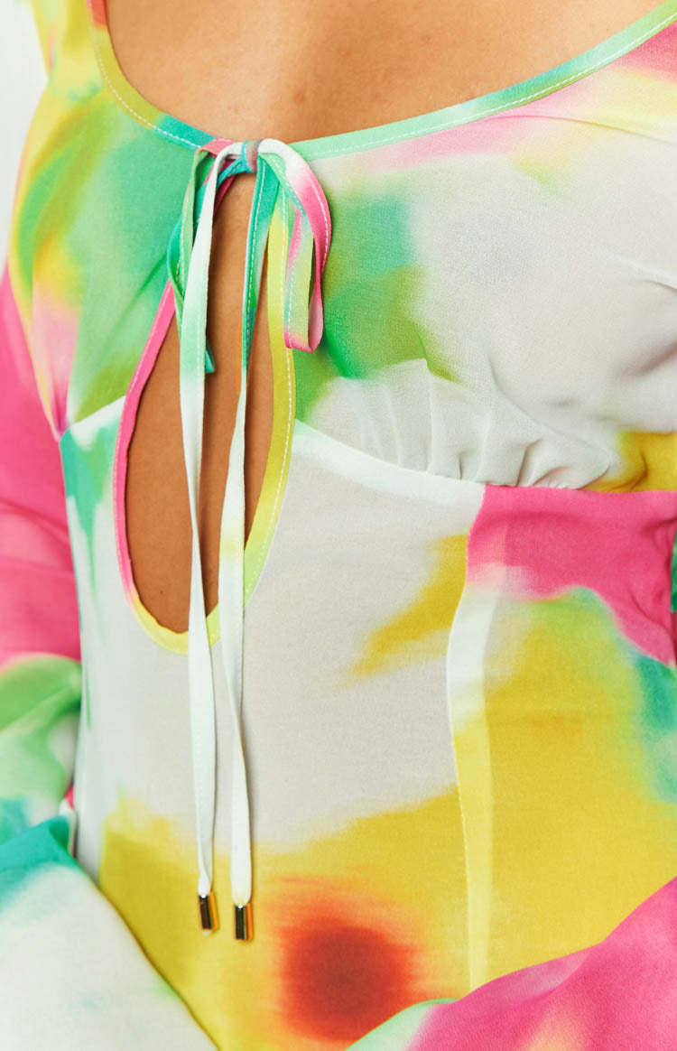 Vienna Floral Print Long Sleeve Mini Dress-Vavasi.All Rights Reserved.