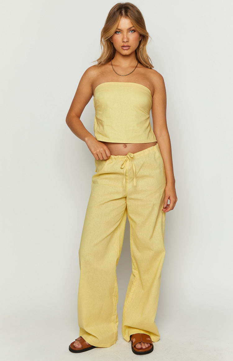 Vienna Yellow Pants-Vavasi.All Rights Reserved.