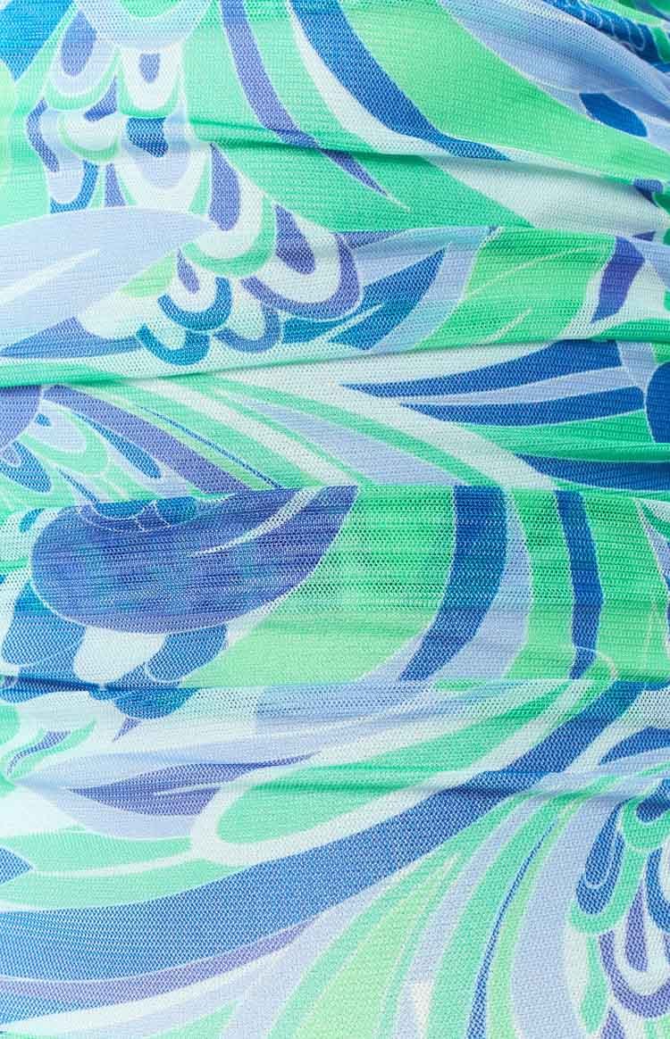 Violet Blue Print Mesh Mini Skirt-Vavasi.All Rights Reserved.