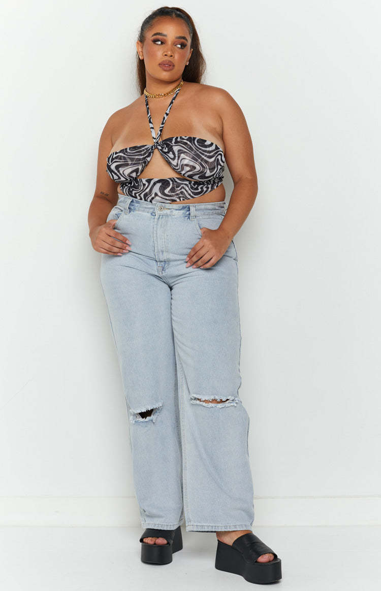 Wellington Mono Print Top-Vavasi.All Rights Reserved.