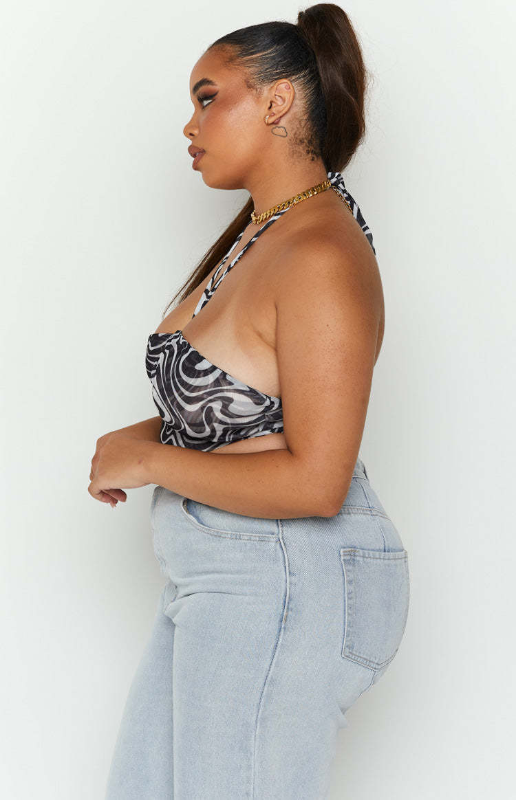 Wellington Mono Print Top-Vavasi.All Rights Reserved.