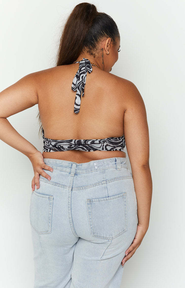 Wellington Mono Print Top-Vavasi.All Rights Reserved.