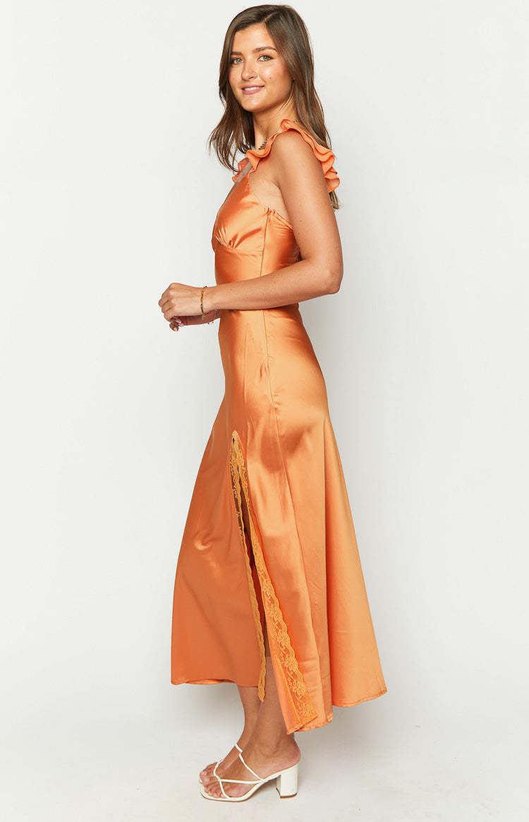 Wendy Orange Maxi Dress-Vavasi.All Rights Reserved.