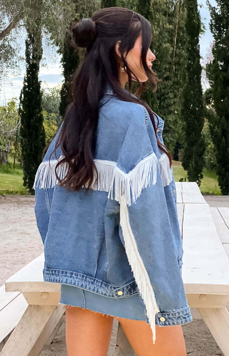 Western Ways Mid Wash Denim Jacket-Vavasi.All Rights Reserved.