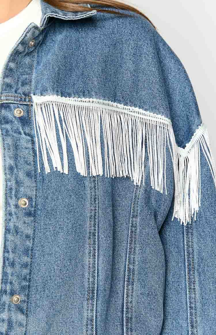 Western Ways Mid Wash Denim Jacket-Vavasi.All Rights Reserved.