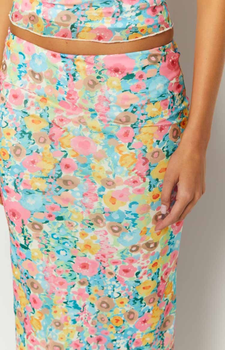 When in Rome Multi Floral Maxi Skirt-Vavasi.All Rights Reserved.