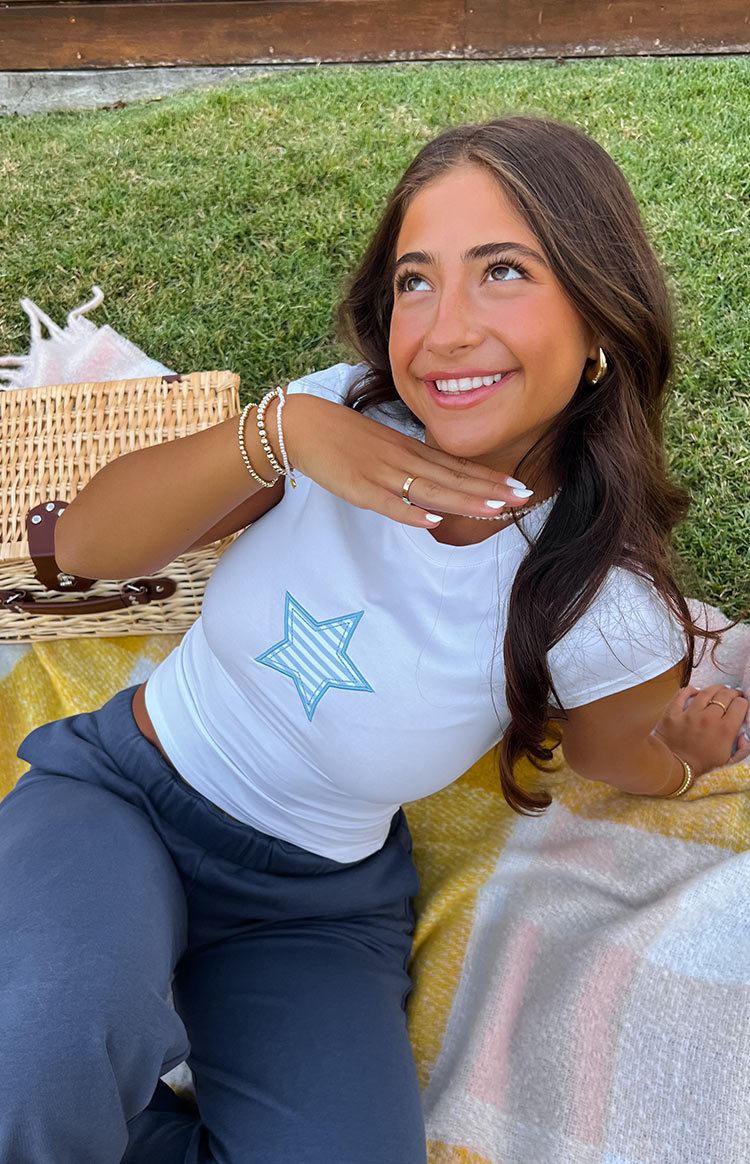 White Star Baby Tee-Vavasi.All Rights Reserved.