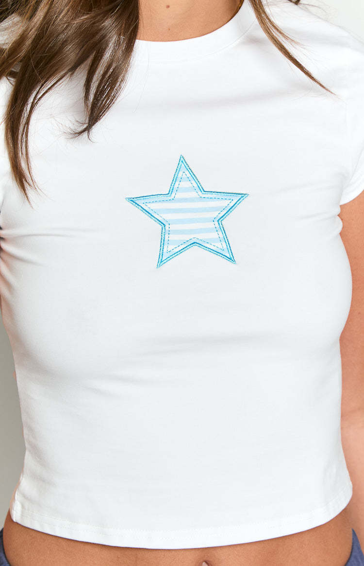 White Star Baby Tee-Vavasi.All Rights Reserved.