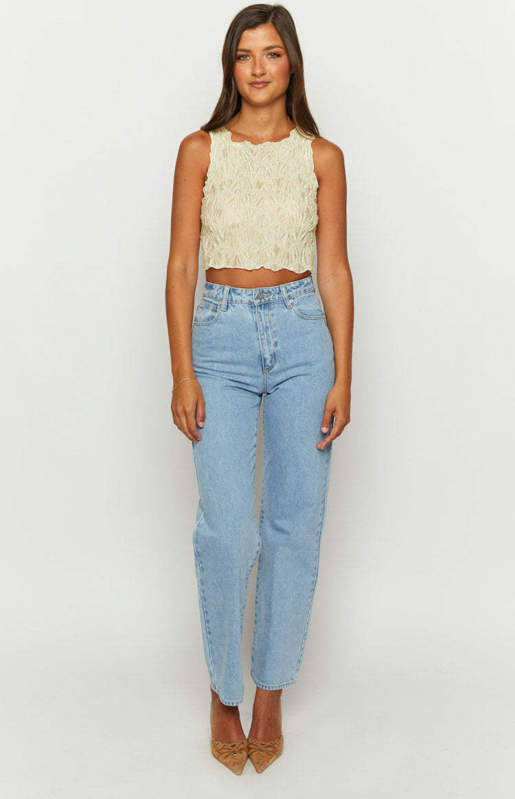 Whitney Cream Crop Top-Vavasi.All Rights Reserved.