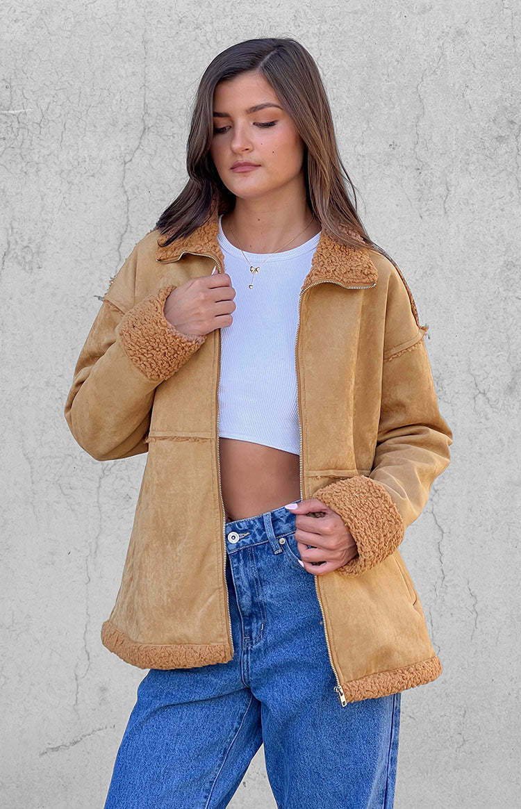 Willow Brown Suede Fur Jacket-Vavasi.All Rights Reserved.