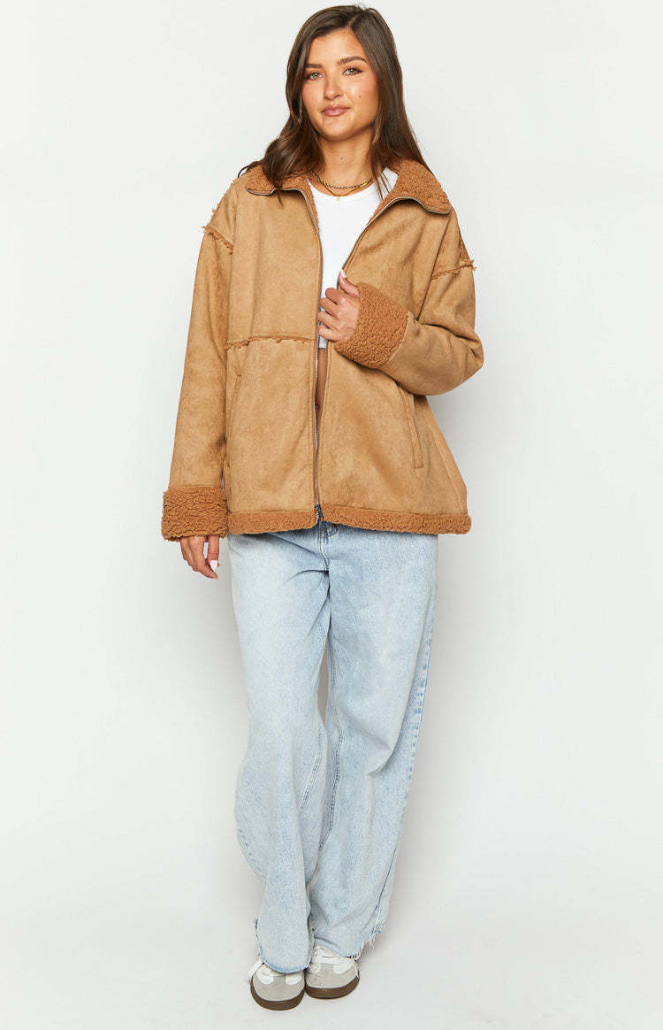 Willow Brown Suede Fur Jacket-Vavasi.All Rights Reserved.