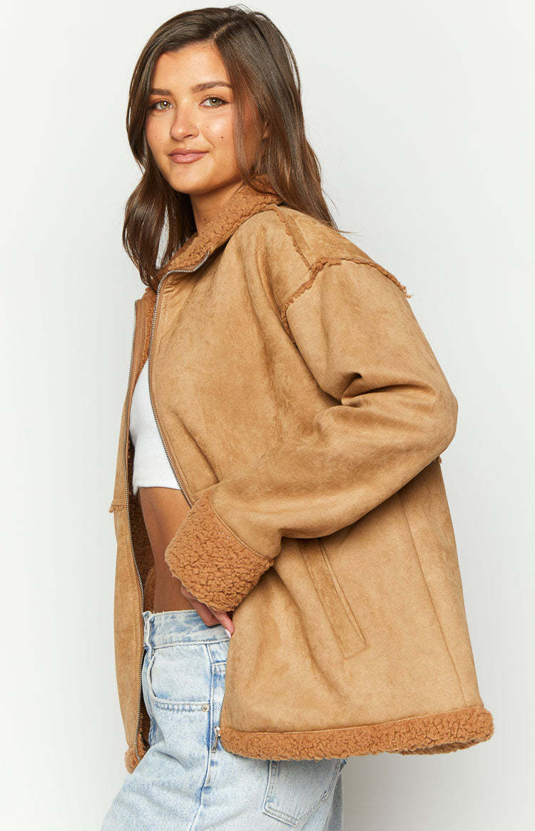 Willow Brown Suede Fur Jacket-Vavasi.All Rights Reserved.