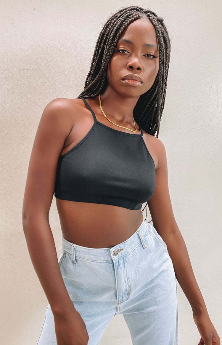 Wonderland Crop Top Black-Vavasi.All Rights Reserved.