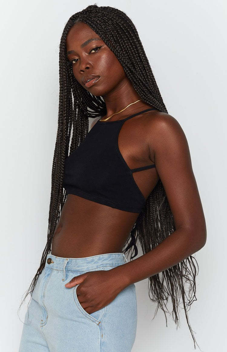 Wonderland Crop Top Black-Vavasi.All Rights Reserved.