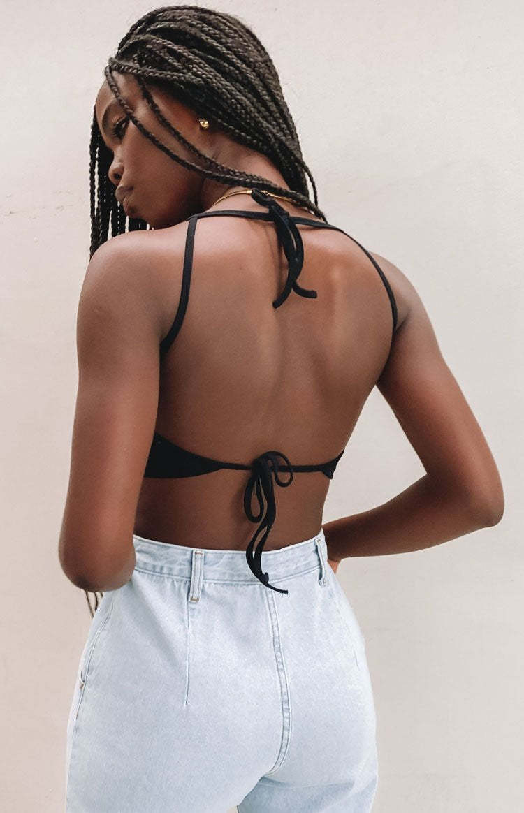 Wonderland Crop Top Black-Vavasi.All Rights Reserved.