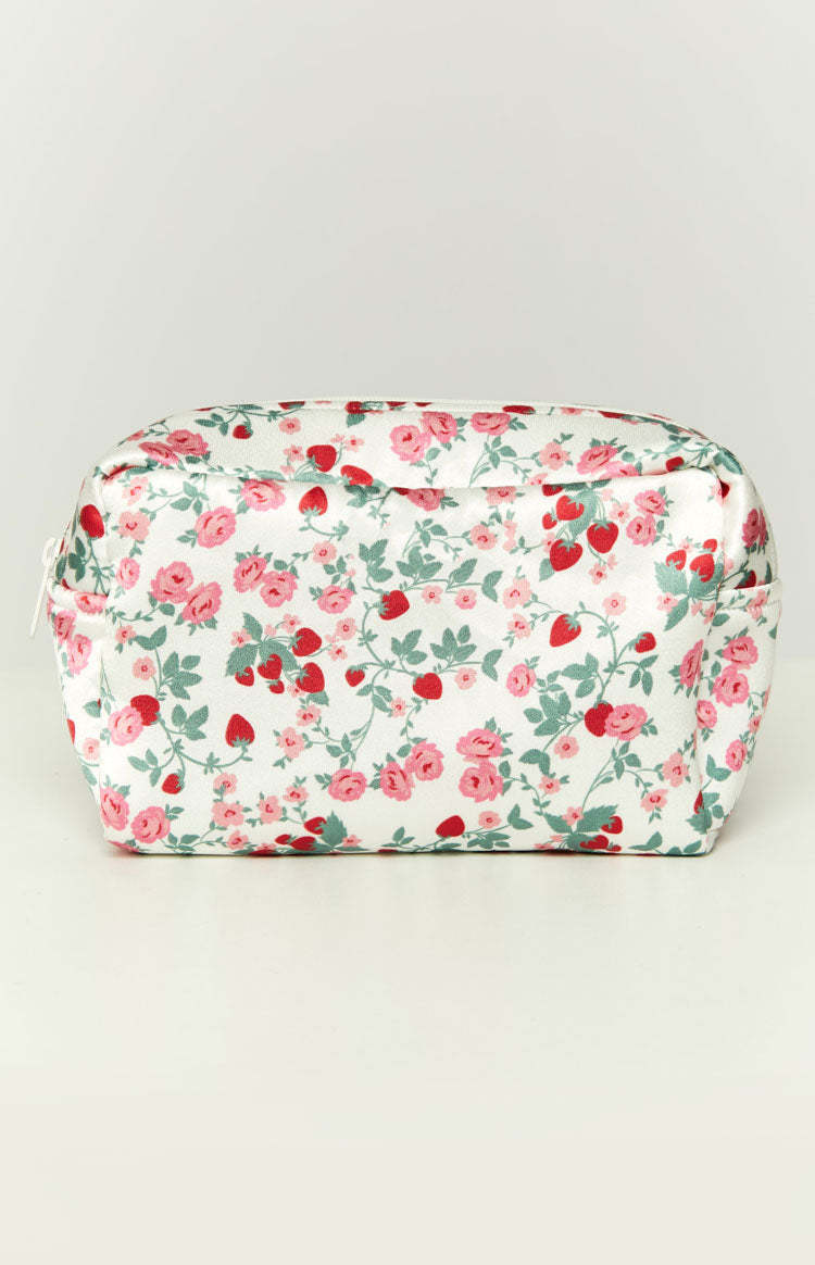 Floral Satin Make-Up Bag-Vavasi.All Rights Reserved.