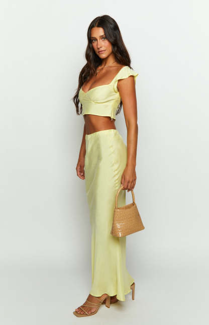 Anna Yellow Maxi Skirt-Vavasi.All Rights Reserved.