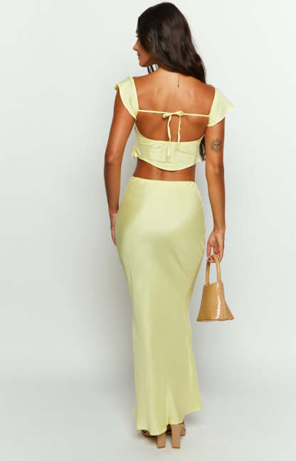 Anna Yellow Maxi Skirt-Vavasi.All Rights Reserved.