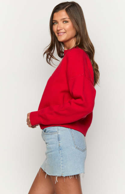 Zami Red Bow Sweater-Vavasi.All Rights Reserved.