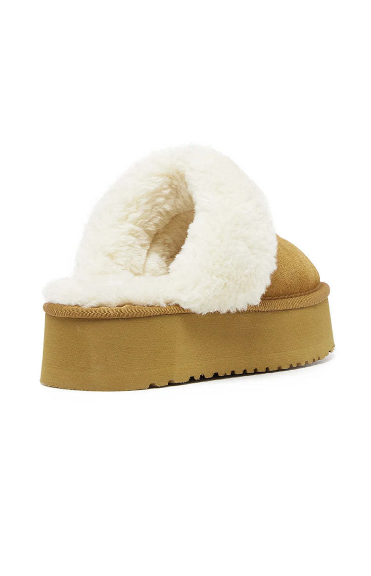 Therapy Ziggy Tan Suede Cow Slippers-Vavasi.All Rights Reserved.