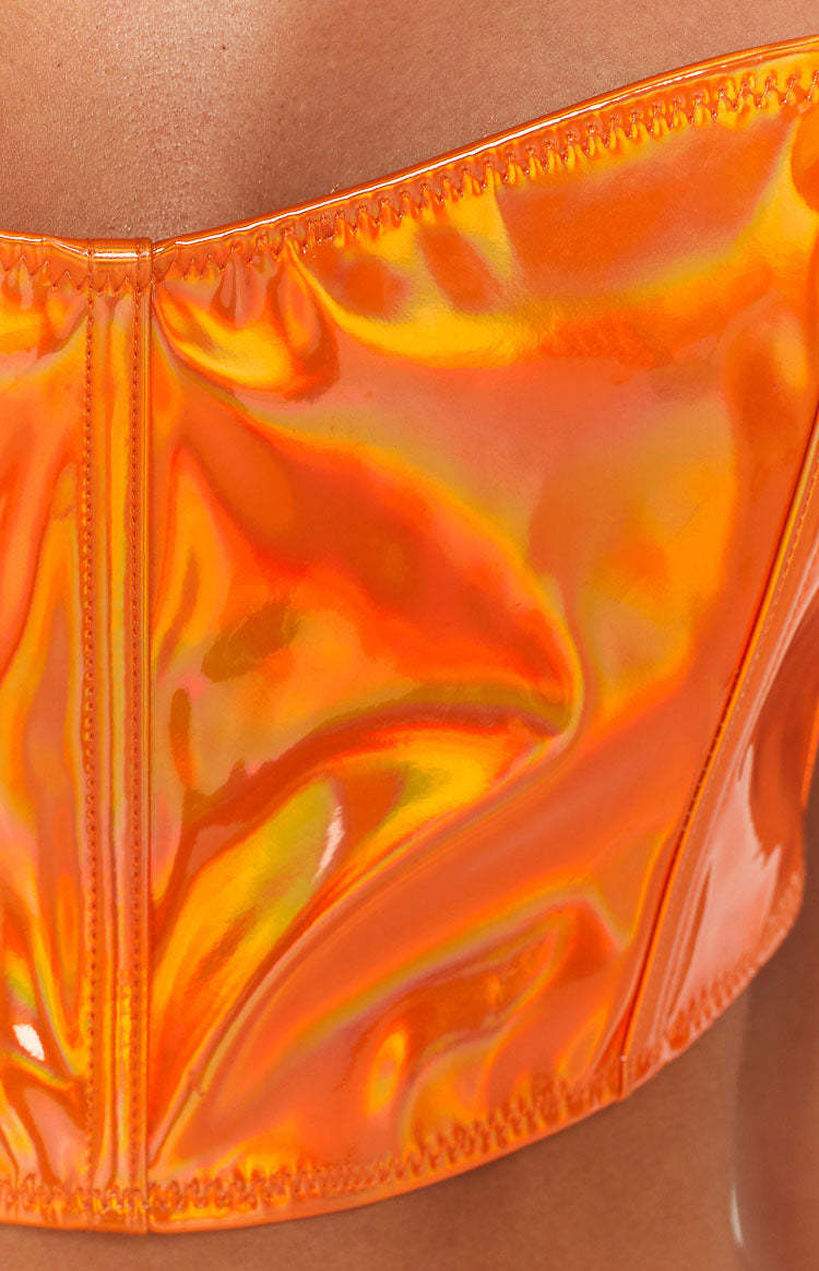 Zelda Orange Corset Top-Vavasi.All Rights Reserved.