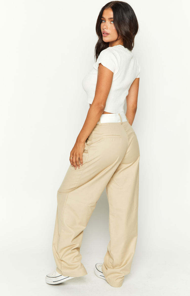 Zion Tan Waist Pant-Vavasi.All Rights Reserved.