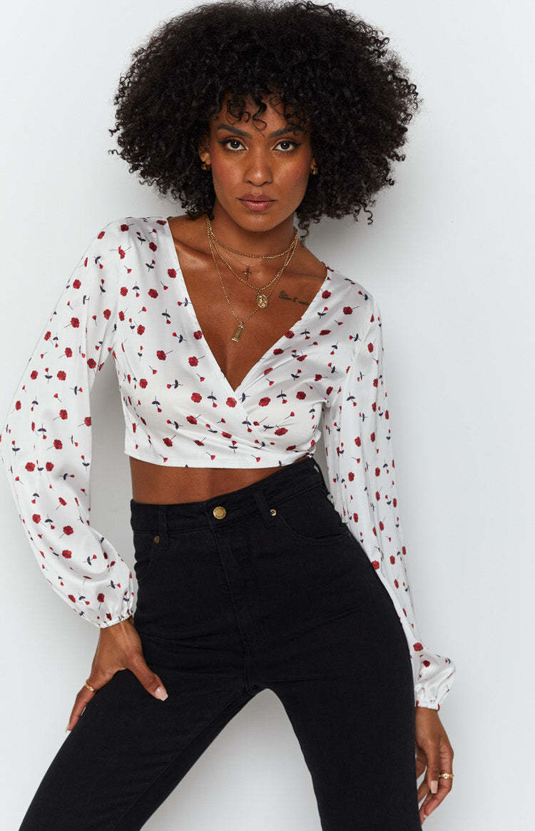 Zippy Wrap Blouse Floral-Vavasi.All Rights Reserved.