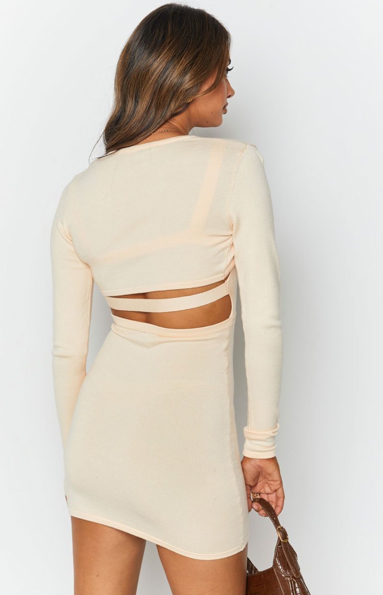Zuri Knit Dress with Bolero Cream-Vavasi.All Rights Reserved.