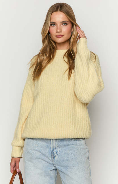 Ace Yellow Oversized Sweater-Vavasi.All Rights Reserved.
