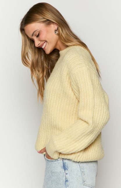 Ace Yellow Oversized Sweater-Vavasi.All Rights Reserved.