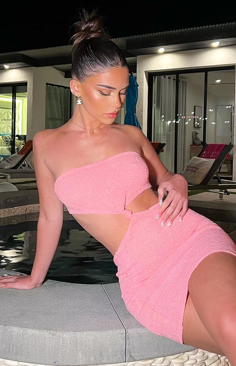 Fiona Pink Strapless Mini Dress-Vavasi.All Rights Reserved.