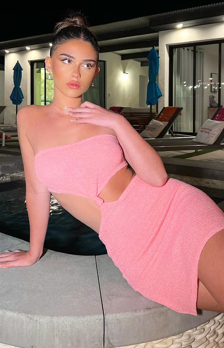 Fiona Pink Strapless Mini Dress-Vavasi.All Rights Reserved.