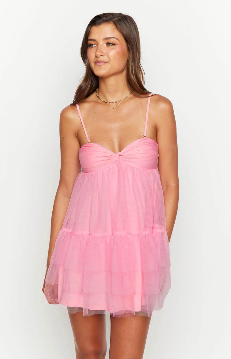 Amba Pink Strapless Mini Dress-Vavasi.All Rights Reserved.