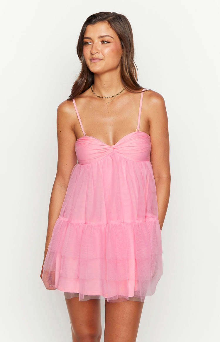 Amba Pink Strapless Mini Dress-Vavasi.All Rights Reserved.