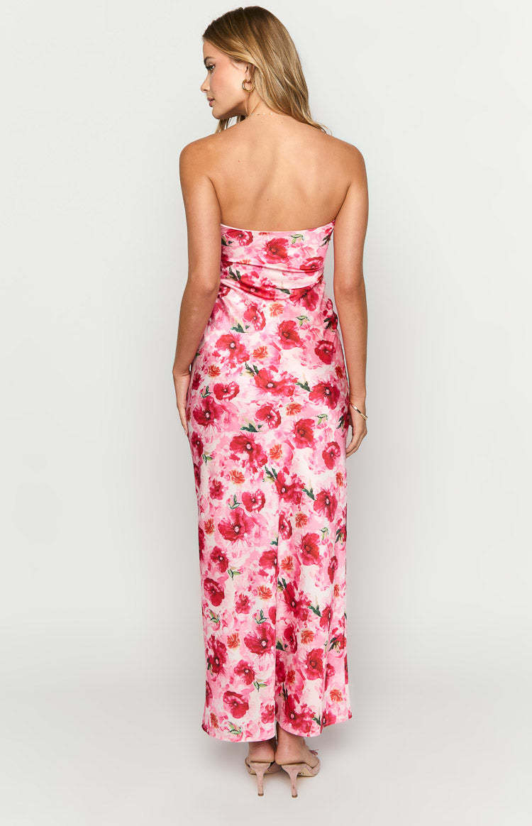 Ashley Pink Floral Formal Maxi Dress-Vavasi.All Rights Reserved.