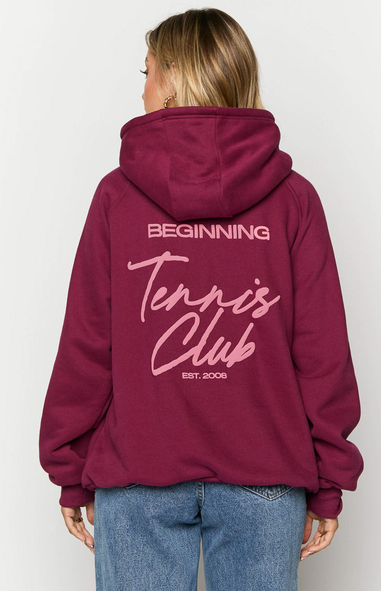 Beginning Red Tennis Club Bubble Hoodie-Vavasi.All Rights Reserved.
