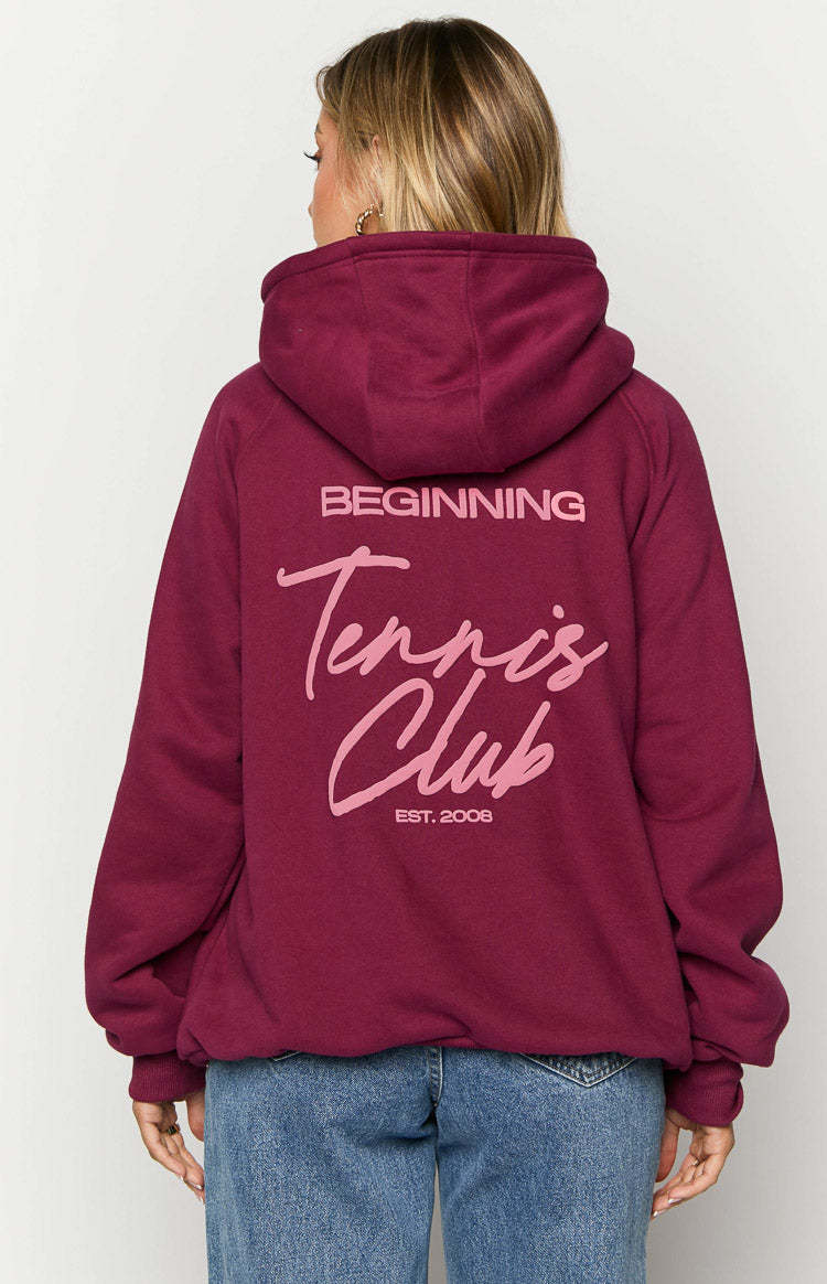 Beginning Red Tennis Club Bubble Hoodie-Vavasi.All Rights Reserved.