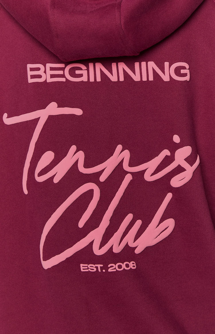 Beginning Red Tennis Club Bubble Hoodie-Vavasi.All Rights Reserved.