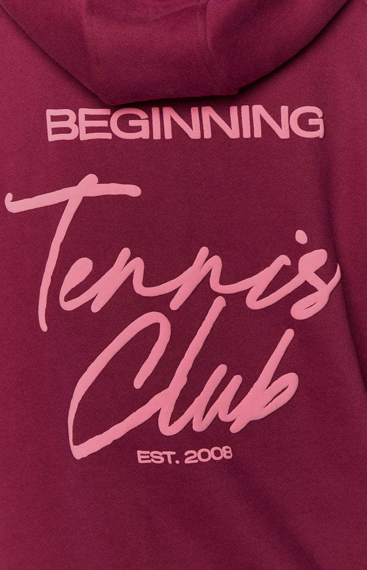 Beginning Red Tennis Club Bubble Hoodie-Vavasi.All Rights Reserved.