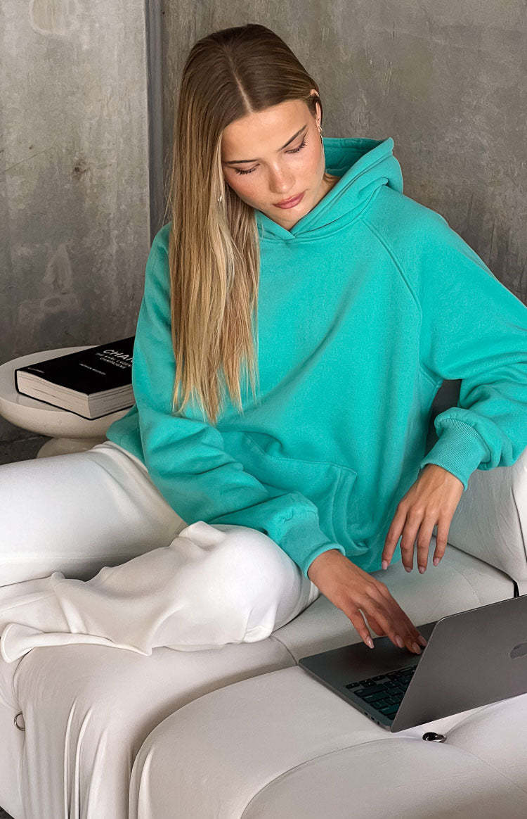 Beginning Teal Established Bubble Hoodie-Vavasi.All Rights Reserved.