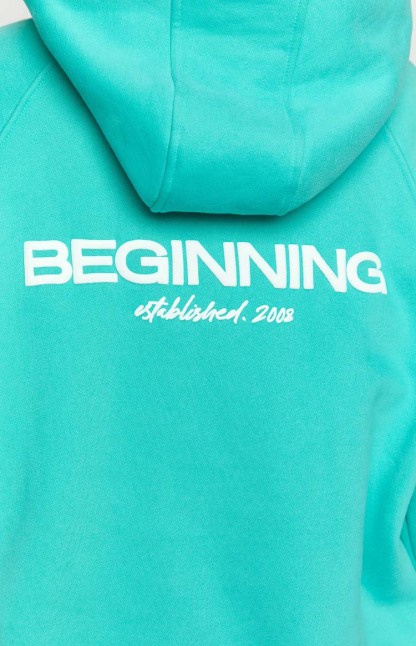Beginning Teal Established Bubble Hoodie-Vavasi.All Rights Reserved.