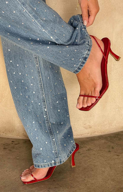 Billini Judy Strawberry Patent Heels-Vavasi.All Rights Reserved.